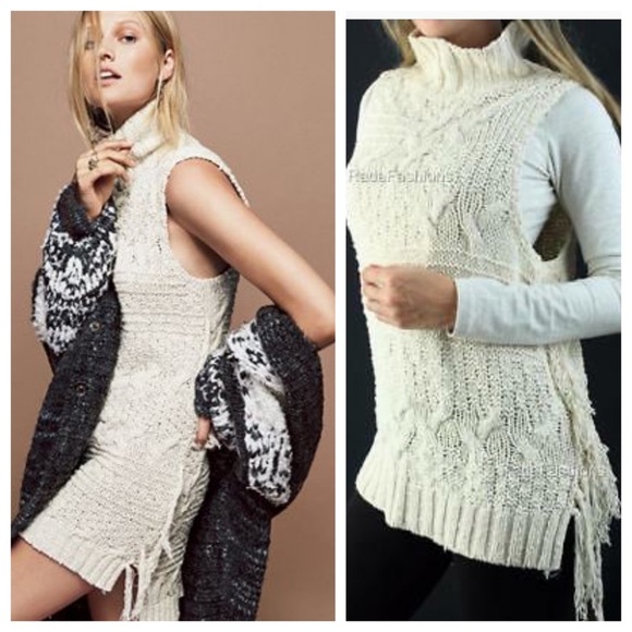 Free People‎ Sleeveless Turtleneck Sweater - Picture 1 of 8
